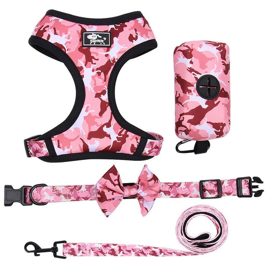 Harnais Débardeur Camouflage pour Chien avec Laisse – Lot de 4 | S à XL - Furlo