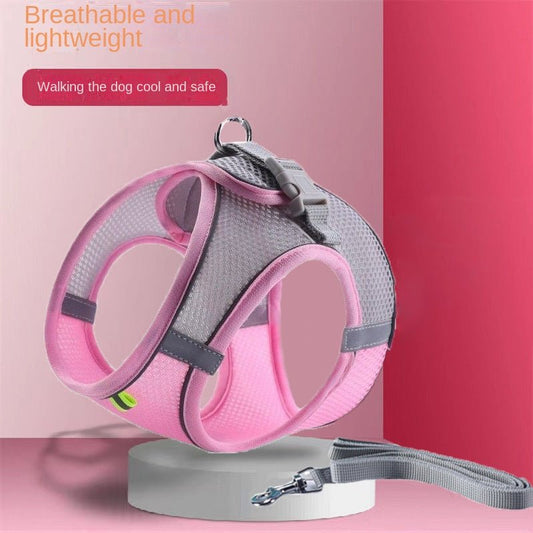 Harnais Maille Réfléchissant & Respirant pour Chat et Chien – Avec Laisse 150 cm - Furlo