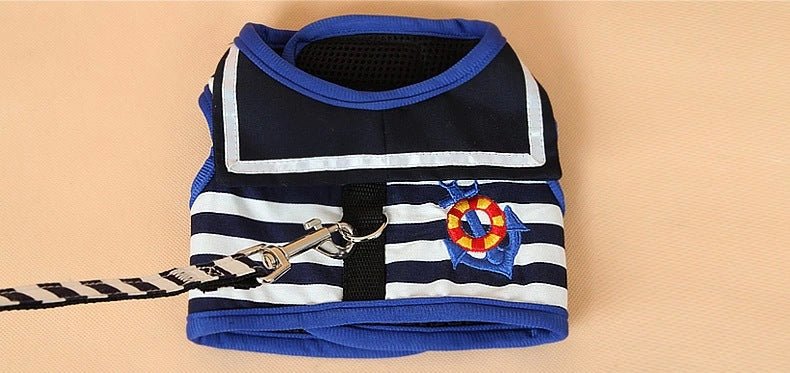 Harnais + Laisse 2-en-1 Style Marin pour Chien – 3 Coloris XS à XL - Furlo