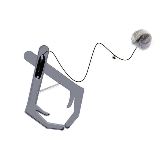 Jouet Balle Élastique Clip de Porte pour Chat – Taquinerie Ajustable en Peluche | 3 Coloris - Furlo