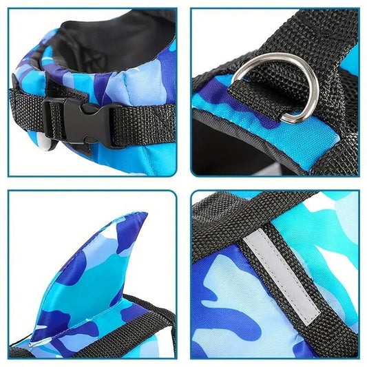 Gilet de Sauvetage pour Chien – Motif Requin Camouflage | XS à 2XL - Furlo