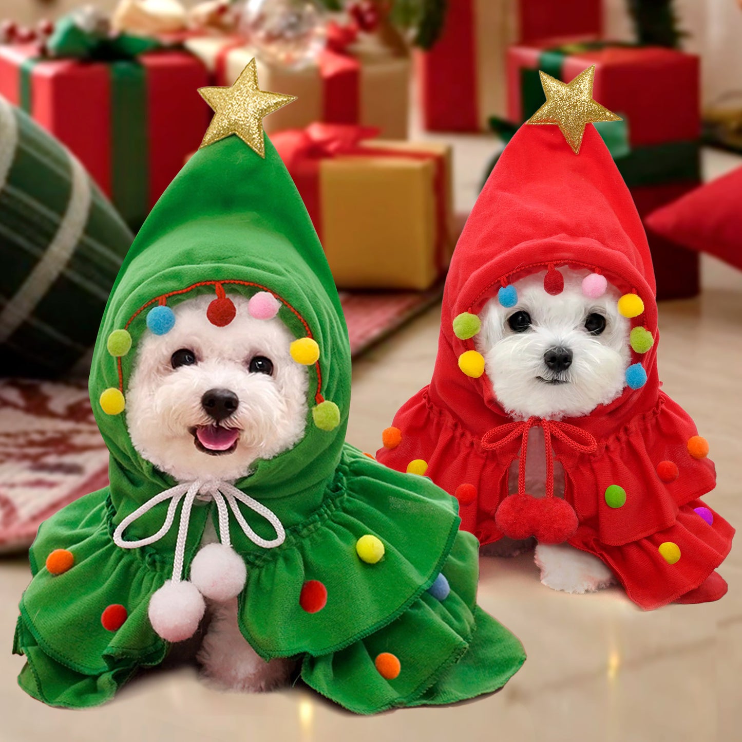 Cape de Noël pour Chien – Déguisement Fêtes Unisexe S M L - Furlo