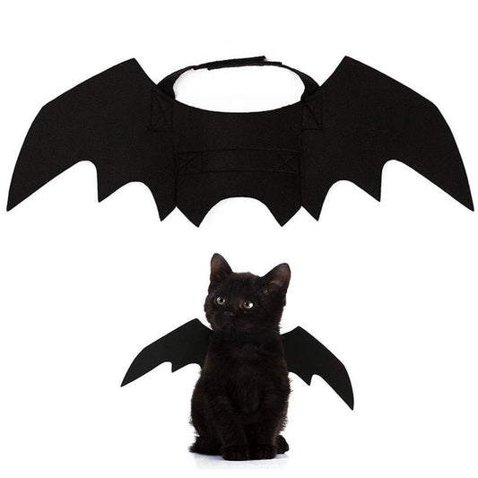 Ailes de Chauve-Souris Halloween pour Chat – Costume Félin en Feutrine Noire - Furlo