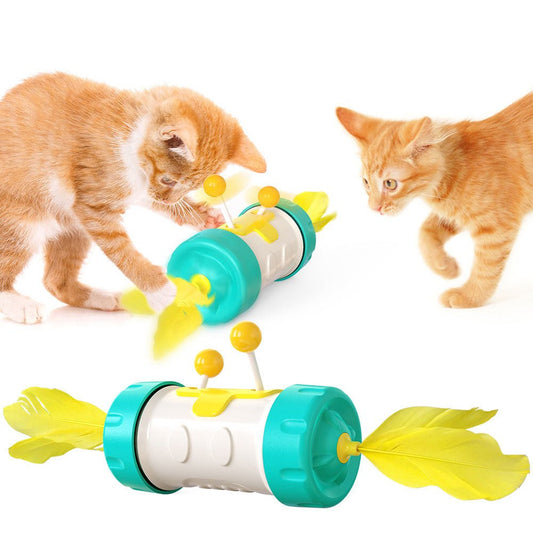 Balle Culbuto avec Plumes pour Chat – Jouet Interactif Anti-Ennui - Furlo