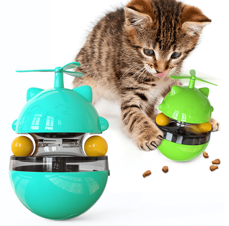 Balle Distributrice de Croquettes Culbuto pour Chat – Jouet Interactif Anti-Glouton - Furlo