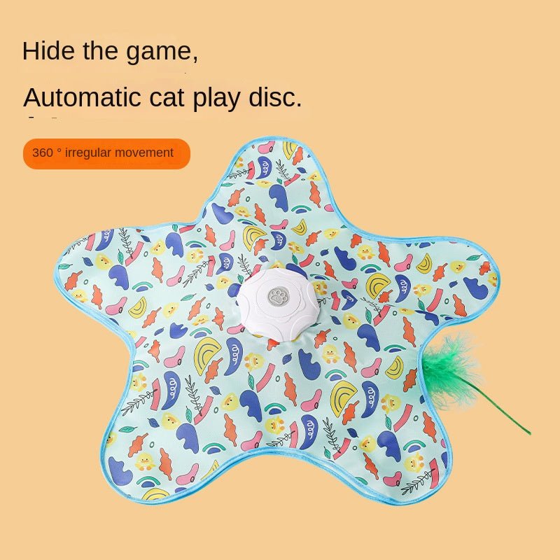 Jouet Cache-Cache Électrique Rotatif pour Chat – Couvercle Étoile de Mer | Poisson & Canard - Furlo