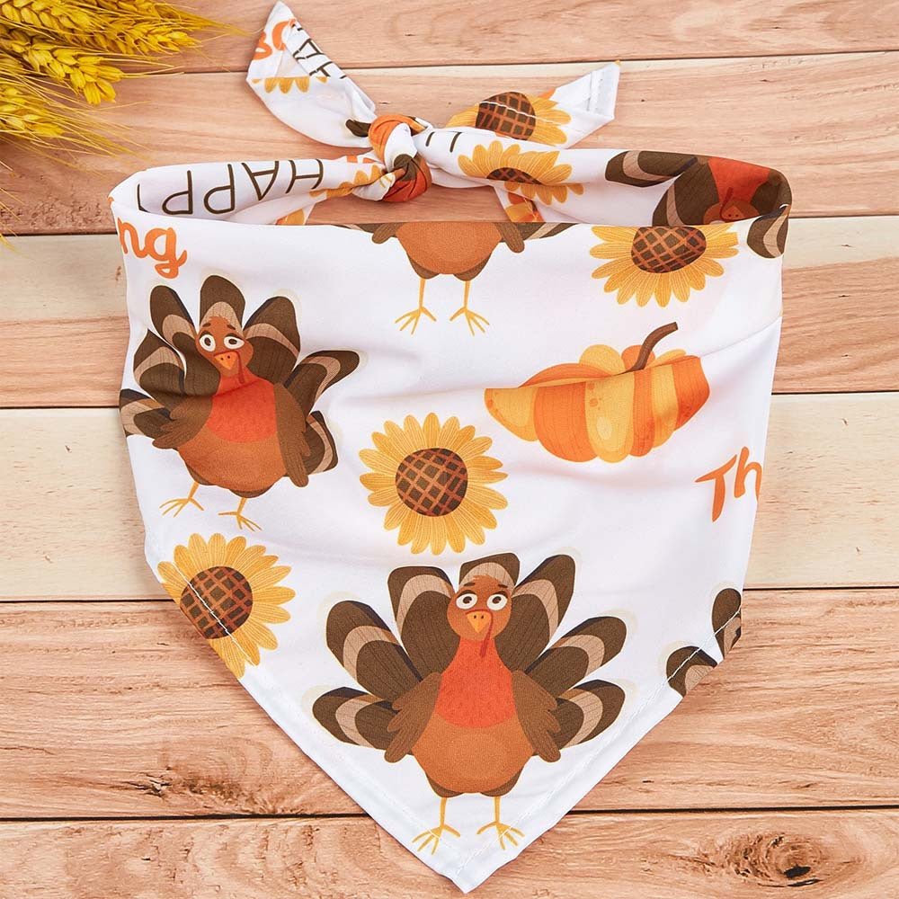 Bandana triangulaire automne pour chien – Dinde, Feuille d’érable & Citrouille - Furlo6756766F5516469FB8622E62453B7A52