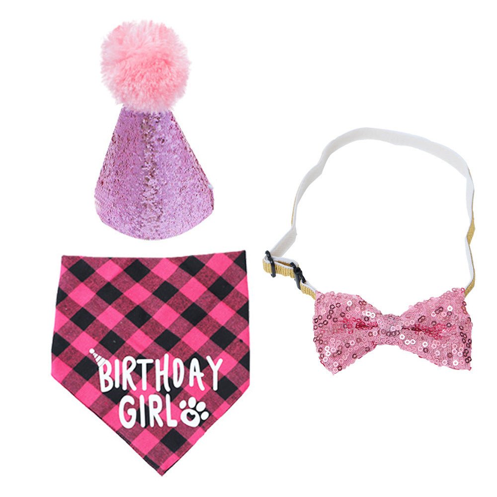 Kit Anniversaire pour Animal – Chapeau et Foulard Triangle Mignon - Furlo