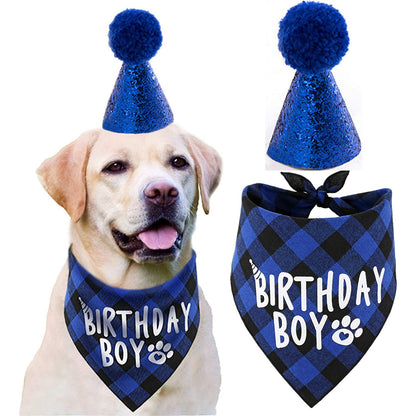 Kit Anniversaire pour Animal – Chapeau et Foulard Triangle Mignon - Furlo