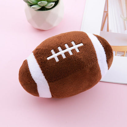 Balle Simulation Sonore en Peluche pour Chien – Football, Baseball & Rugby - Furlo