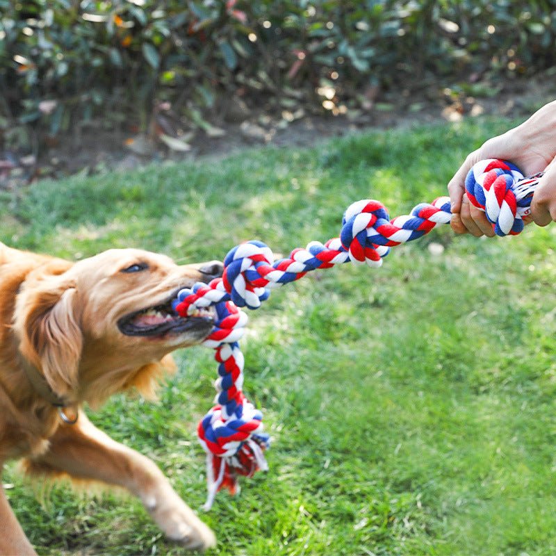 Corde à 5 Nœuds en Coton pour Grand Chien – Jouet à Mâcher Solide 94 cm - Furlo
