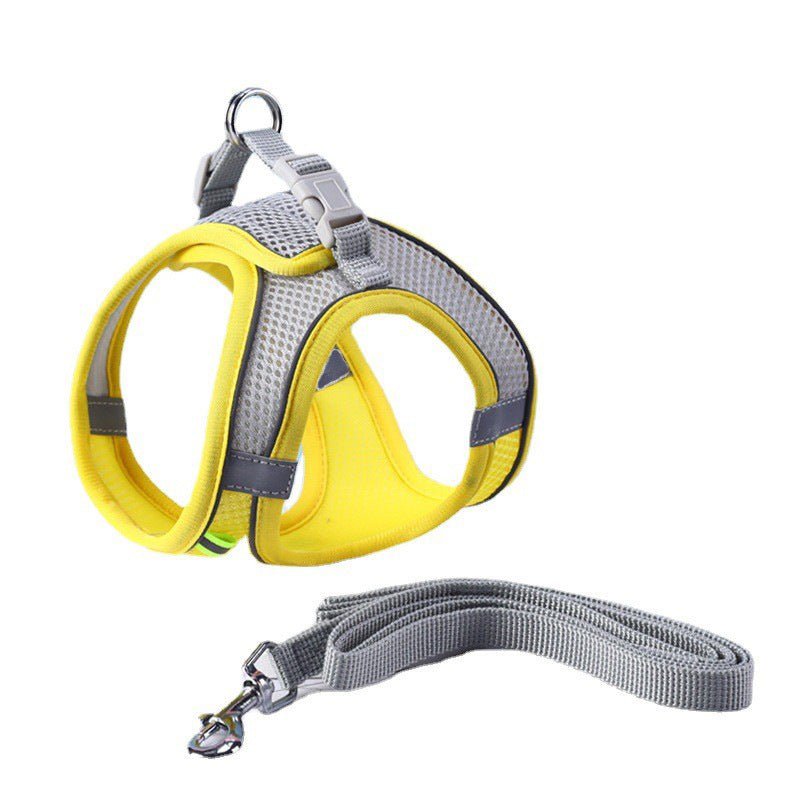 Harnais Maille Réfléchissant & Respirant pour Chat et Chien – Avec Laisse 150 cm - Furlo