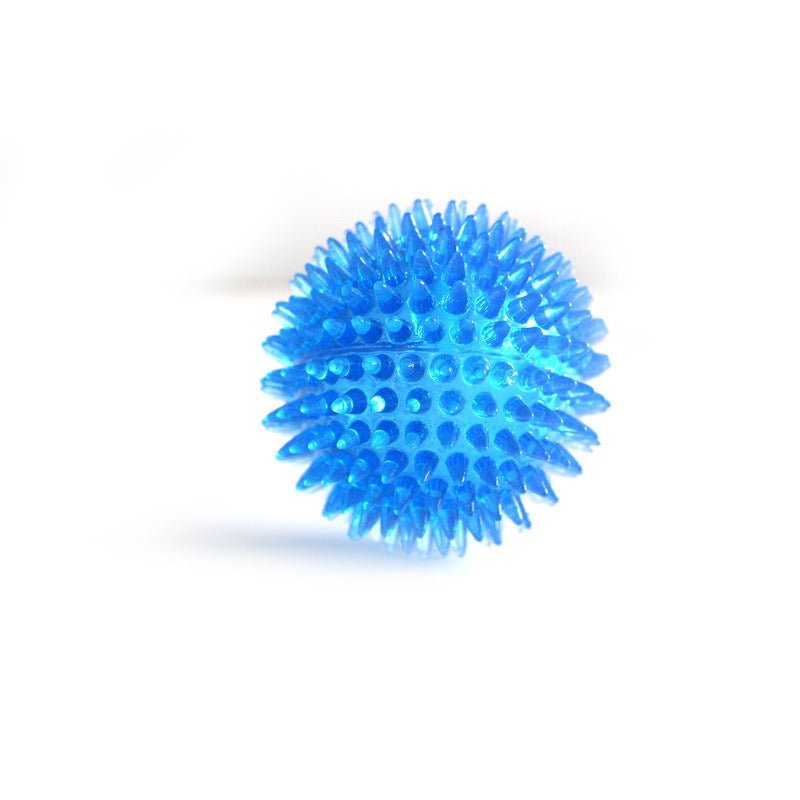 Balle à Picots Sonore pour Chien – Mastication TPR 9 cm | Bleu, Orange, Vert - Furlo