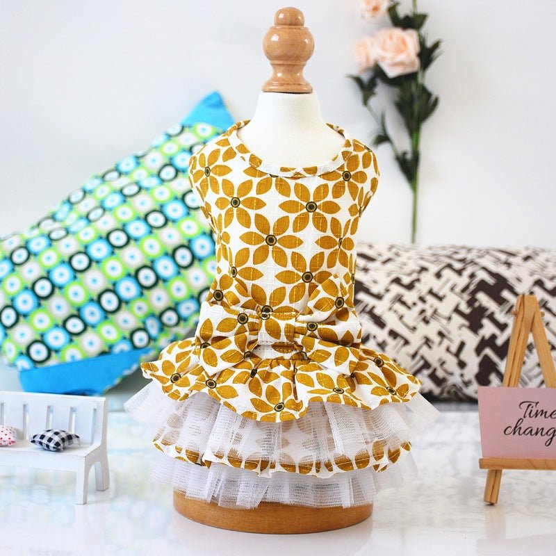 Jupe Tutu à Nœud pour Petit Chien – Tenue Printemps Été Légère - Furlo