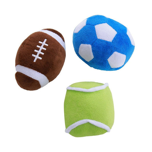 Balle Simulation Sonore en Peluche pour Chien – Football, Baseball & Rugby - Furlo