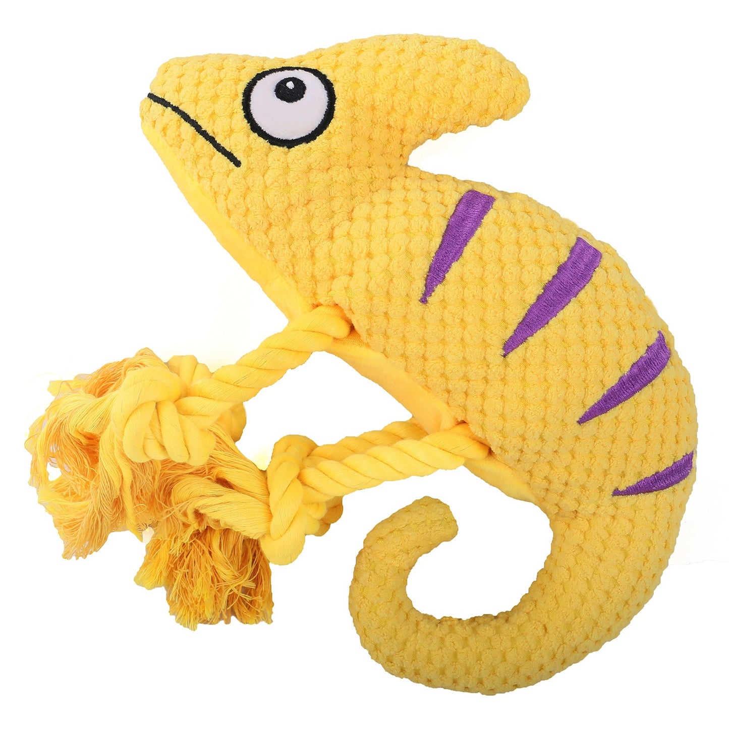 Caméléon en Peluche Sonore pour Chien – Jouet Interactif à Cordes - Furlo