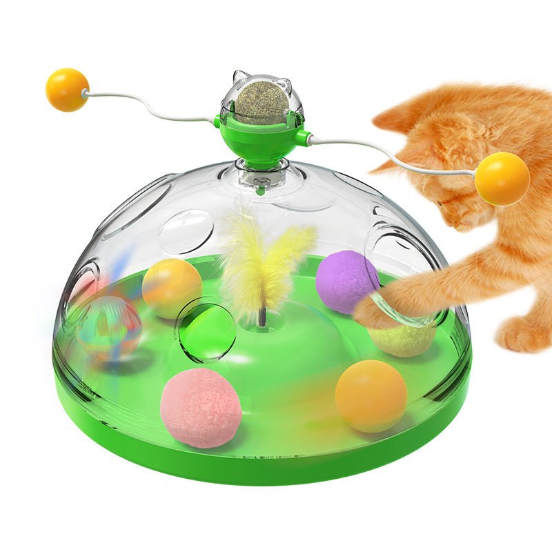 Jouet Moulin à Vent Catnip pour Chat – Tourniquet Interactif Ventouse | 4 Coloris - Furlo