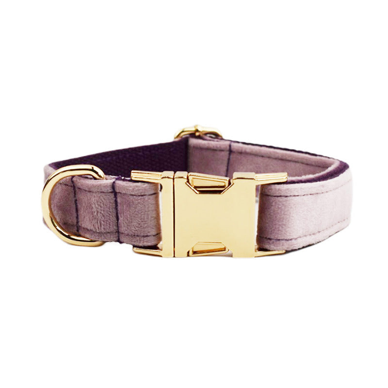 Collier velours pour chien réglable – coloris lavande