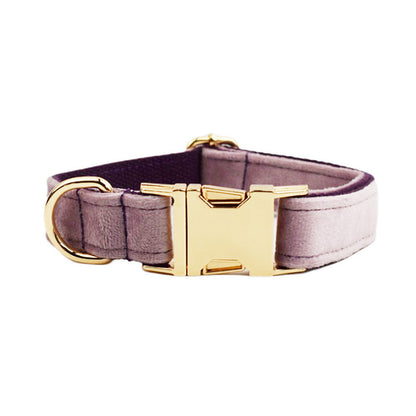 Collier velours pour chien réglable – coloris lavande