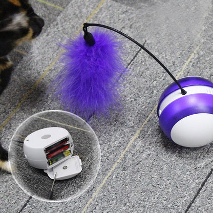 Jouet Interactif Électrique pour Chat – Balle Culbuto LED Lumineuse avec Plume - Furlo2A1A22139C8C4CD4B88D9849465D62DF