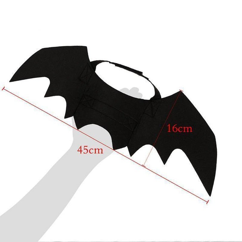 Ailes de Chauve-Souris Halloween pour Chat – Costume Félin en Feutrine Noire - Furlo