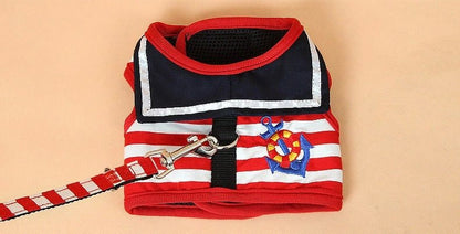 Harnais + Laisse 2-en-1 Style Marin pour Chien – 3 Coloris XS à XL - Furlo
