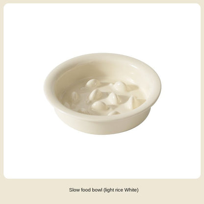 Ceramic Slow Feeding Elevated Cat Bowl Neck Support Cat Food Bowl Pet Ceramic Water Bowl for Cats and Dogs - Furlo183A203DB8CA40A9965B391266918142