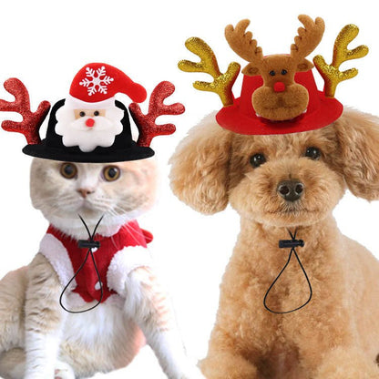 Chapeau de Noël Rigolo pour Chien et Chat – Coiffe Festive Réglable - Furlo