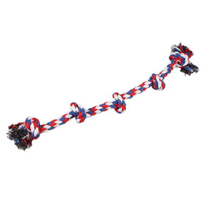 Corde à 5 Nœuds en Coton pour Grand Chien – Jouet à Mâcher Solide 94 cm - Furlo