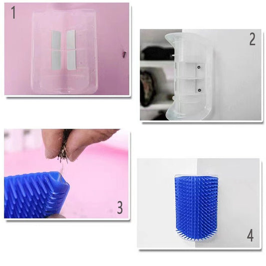 Brosse Massante d’Angle pour Chat – Peigne Mural Auto-Grattant - Furlo