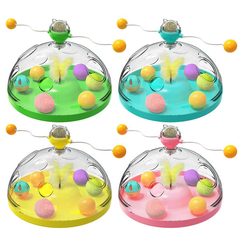 Jouet Moulin à Vent Catnip pour Chat – Tourniquet Interactif Ventouse | 4 Coloris - Furlo