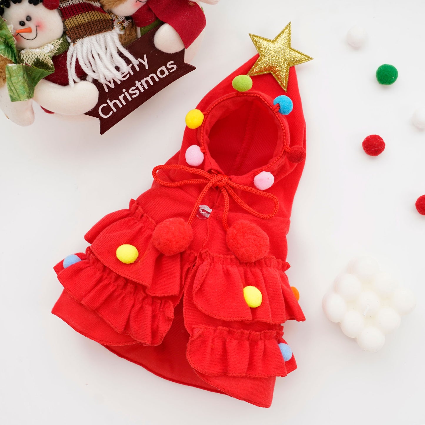 Cape de Noël pour Chien – Déguisement Fêtes Unisexe S M L - Furlo