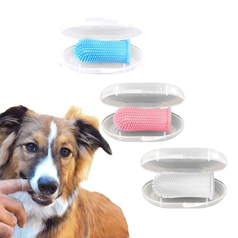 Dog Toothbrush Pet Finger Set Teeth Cleaning Care Toothbrush Dog Silicone Finger Brushing - Furlo8290A24E587D477DB79464E6A57270B6