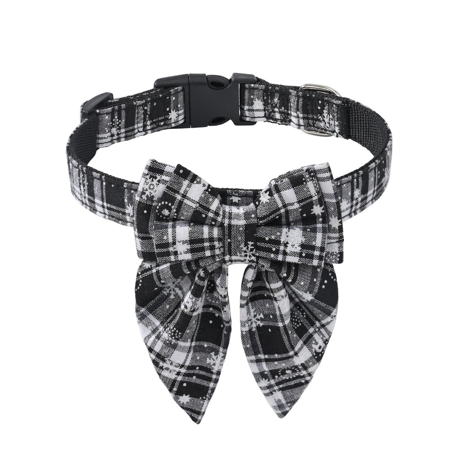 Collier de Noël à Nœud pour Chien et Chat – Motif Flocon de Neige - Furlo