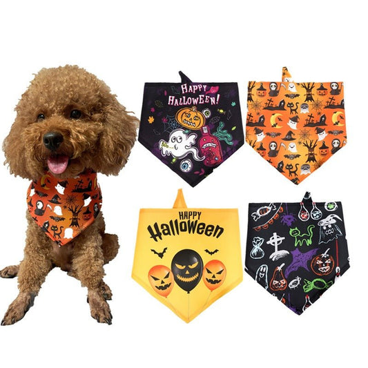 Bavoir Halloween pour Chien – Citrouille, Fantôme & Bonbons - Furlo