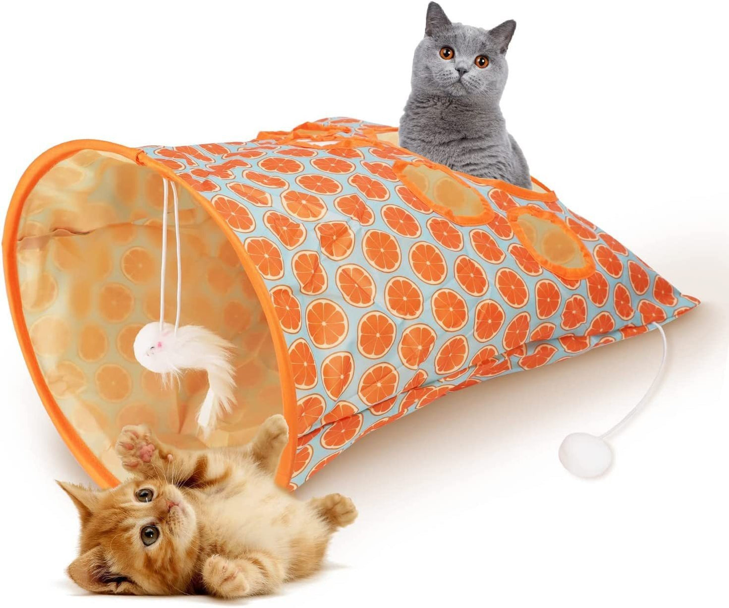 Tunnel Sac de Jeu pour Chat – 3 Couches avec Papier Froissant & Trous d’Exploration - Furlo