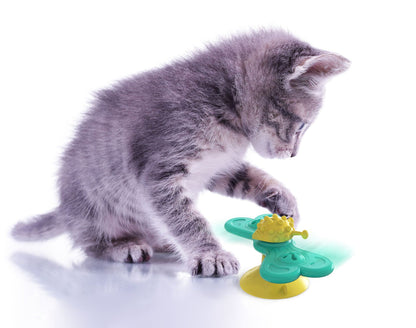 Jouet Tourniquet Papillon pour Chat – Moulin à Vent Griffoir en TPR - Furlo