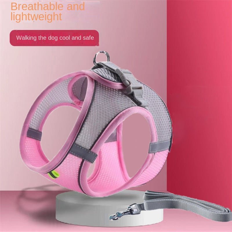 Harnais Maille Réfléchissant & Respirant pour Chat et Chien – Avec Laisse 150 cm - Furlo