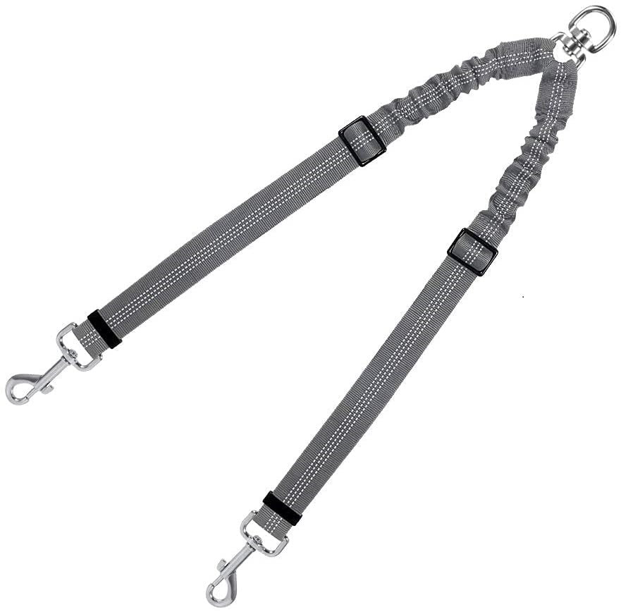 Laisse Double Élastique pour 2 Chiens – Nylon Résistant | 4 Coloris - Furlo
