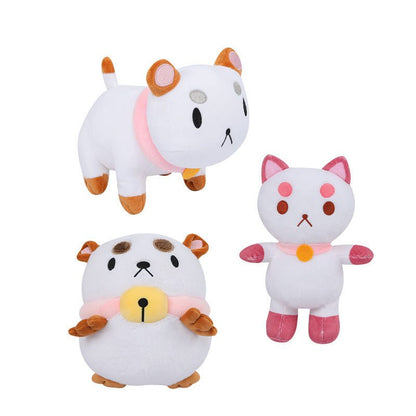Peluche Abeille & Chiot pour Chat – Coussin Doudou en Peluche Courte | Coton PP - Furlo