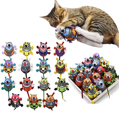 Souris en Peluche Interactive pour Chat – Herbe à Chat & Clochette Longue Queue - Furlo