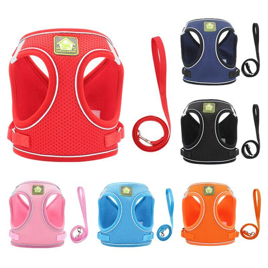 Set Harnais Vest Maille Réfléchissant + Laisse pour Chat et Chiot – XS à XL - Furlo