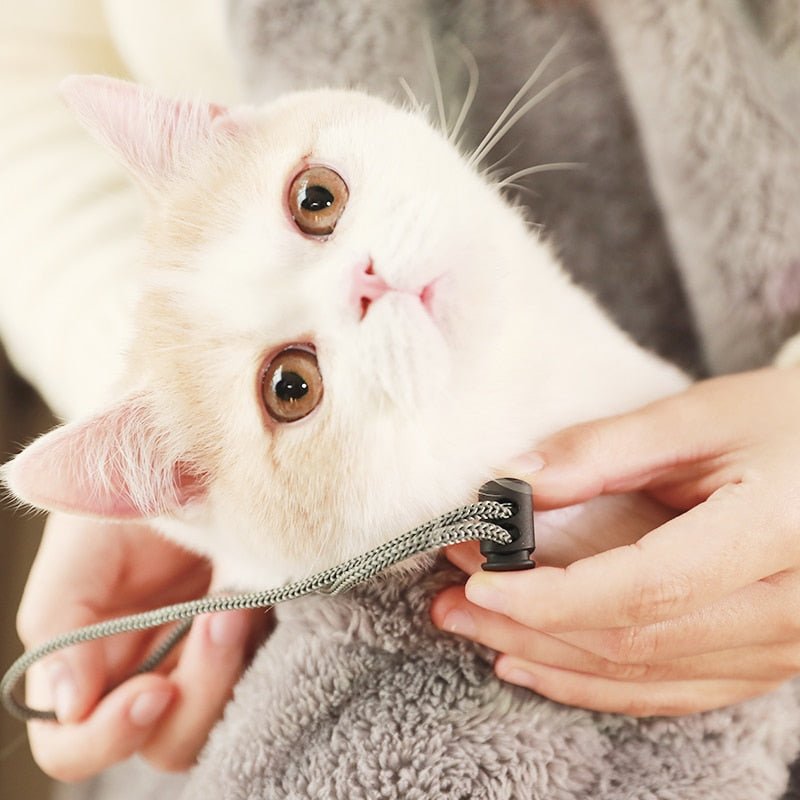 Sac de Couchage & Sac à Dos Respirant pour Chat – Velours Arctique HOOPET - Furlo