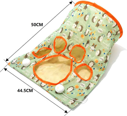 Tunnel Sac de Jeu pour Chat – 3 Couches avec Papier Froissant & Trous d’Exploration - Furlo