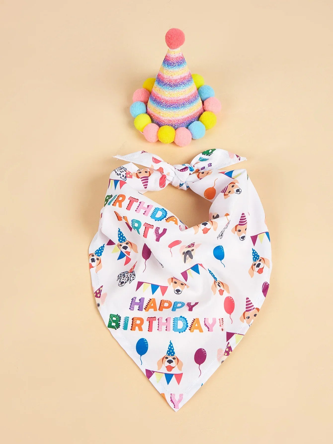 Kit Anniversaire pour Chien & Chat – Chapeau, Bandana, Bavoir & Banderole Fête - Furlo