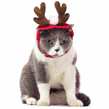 Serre-Tête Bois de Renne de Noël pour Chien & Chat – Décoration Fête | Rouge - Furlo