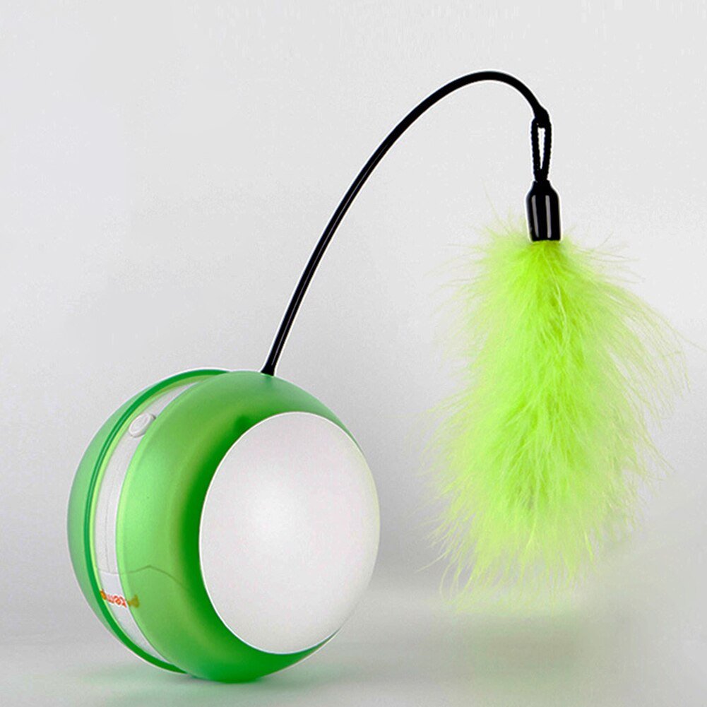 Jouet Interactif Électrique pour Chat – Balle Culbuto LED Lumineuse avec Plume - Furlo770A674C97EB4B9B92BCDF6EE37A592F