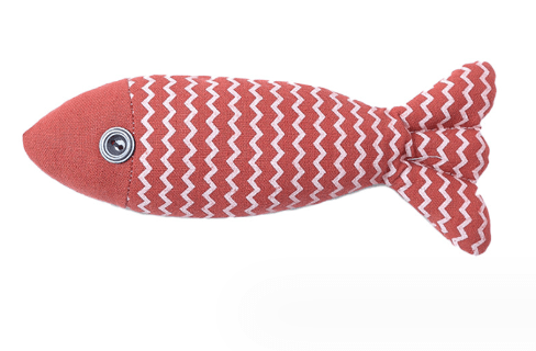 Poisson en Lin avec Herbe à Chat – Jouet Peluche pour Chat - Furlo