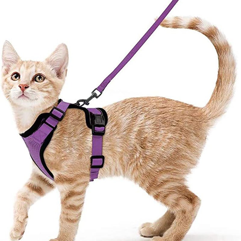 Harnais Vest Anti-Fugue Respirant & Réfléchissant pour Chat – Avec Laisse - Furlo
