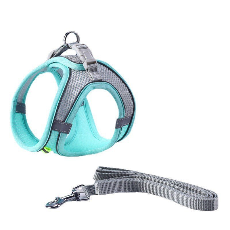 Harnais Maille Réfléchissant & Respirant pour Chat et Chien – Avec Laisse 150 cm - Furlo